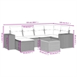 vidaXL 7 Piece Solid Acacia Wood Sofa Set in Gray/Beige