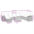 vidaXL 9 Piece Solid Acacia Wood Sofa Set in Gray