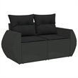 vidaXL 6 Piece Sofa Set in Black