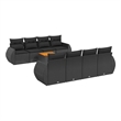 vidaXL 9 Piece Steel Large Sofa Set in Black