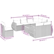 vidaXL 9 Piece Steel Sofa Set in Black
