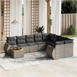 vidaXL Poly Rattan Small Sofa Set in Gray