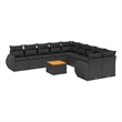 vidaXL 11 Piece Steel Sofa Set in Black