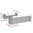 vidaXL 8 Piece Steel Sofa Set in Gray/Beige