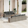 vidaXL 8 Piece Solid Acacia Wood Sofa Set in Gray