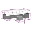 vidaXL Solid Acacia Wood Sofa Set in Gray