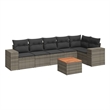 vidaXL Solid Acacia Wood Sofa Set in Gray
