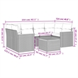 vidaXL 7 Piece Solid Acacia Wood Small Sofa Set in Beige