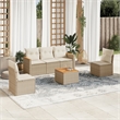 vidaXL 6 Piece Sofa Set in White/Cream/Beige