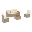 vidaXL 6 Piece Sofa Set in White/Cream/Beige