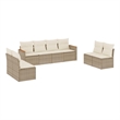vidaXL 8 Piece Sofa Set in White/Cream/Beige