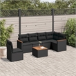 vidaXL 7 Piece Steel Sofa Set in Black