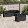 vidaXL 7 Piece Sofa Set in Black