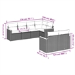 vidaXL 7 Piece Sofa Set in Black