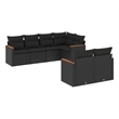 vidaXL 7 Piece Sofa Set in Black