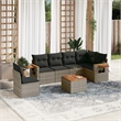 vidaXL 7 Piece Solid Acacia Wood Sofa Set in Gray
