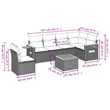 vidaXL 7 Piece Solid Acacia Wood Sofa Set in Gray