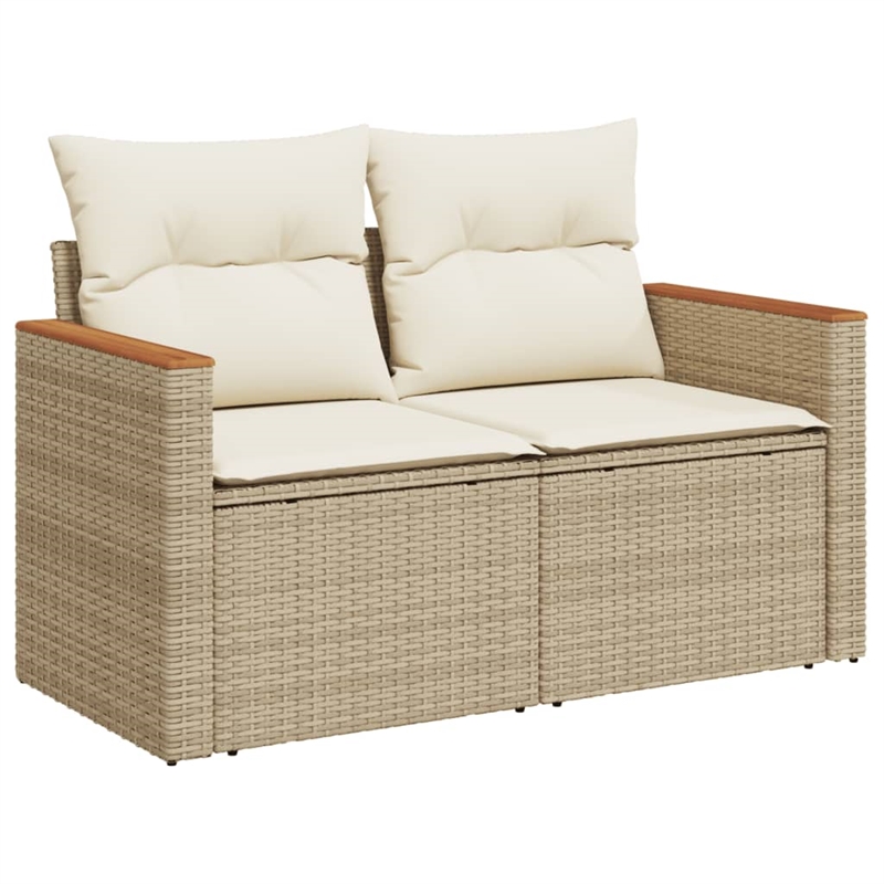 vidaXL 6 Piece Steel Sofa Set in Beige