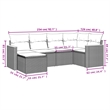 vidaXL 6 Piece Steel Sofa Set in Beige
