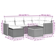 vidaXL 7 Piece Solid Acacia Wood Sofa Set in Beige