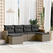 vidaXL 6 Piece Steel Sofa Set in Gray