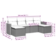 vidaXL 6 Piece Steel Sofa Set in Gray