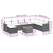 vidaXL 9 Piece Steel Sofa Set in Black/White/Cream