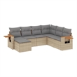 vidaXL 7 Piece Steel Sofa Set in Gray/Beige