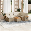 vidaXL Steel Sofa Set in Beige