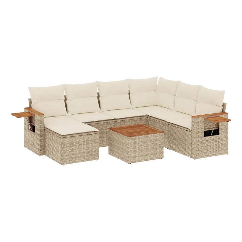 vidaXL Steel Sofa Set in Beige