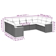 vidaXL 9 Piece Steel Sofa Set in Gray/Beige
