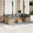 vidaXL 10 Piece Sofa Set in Gray/Beige