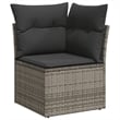 vidaXL 10 Piece Steel Sofa Set in Gray