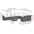 vidaXL Solid Acacia Wood Sofa Set in Black