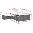 vidaXL 11 Piece Sofa Set in Black/White/Cream