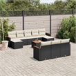 vidaXL Steel Sofa Set in Black/White/Cream