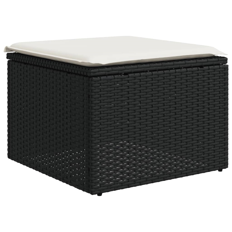 vidaXL Steel Sofa Set in Black/White/Cream