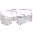 vidaXL 8 Piece Solid Acacia Wood Sofa Set in Beige