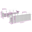 vidaXL 9 Piece Solid Acacia Wood Small Sofa Set in Gray