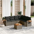 vidaXL 7 Piece Solid Acacia Wood Sofa Set in Gray