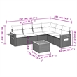 vidaXL 7 Piece Solid Acacia Wood Sofa Set in Gray