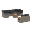 vidaXL 10 Piece Steel Sofa Set in Gray