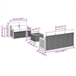 vidaXL 6 Piece Wood Sofa Set in Black