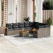 vidaXL 10 Piece Solid Acacia Wood Sofa Set in Gray