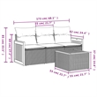 vidaXL Solid Acacia Wood Sofa Set in Gray/Beige