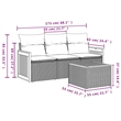 vidaXL 4 Piece Steel Medium Sofa Set in Gray