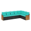 vidaXL 7 Piece Patio Sofa Set in Black