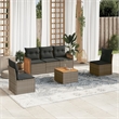 vidaXL Solid Acacia Wood Sofa Set in Gray