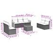 vidaXL 8 Piece Solid Acacia Wood Sofa Set in Beige