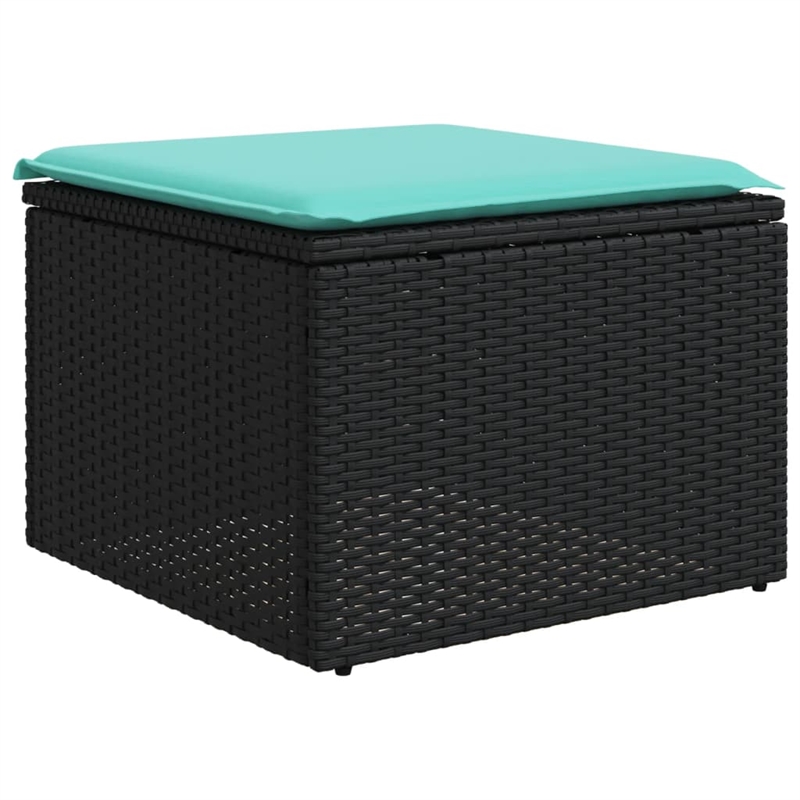 vidaXL 5 Piece Patio Sofa Set in Black/Blue